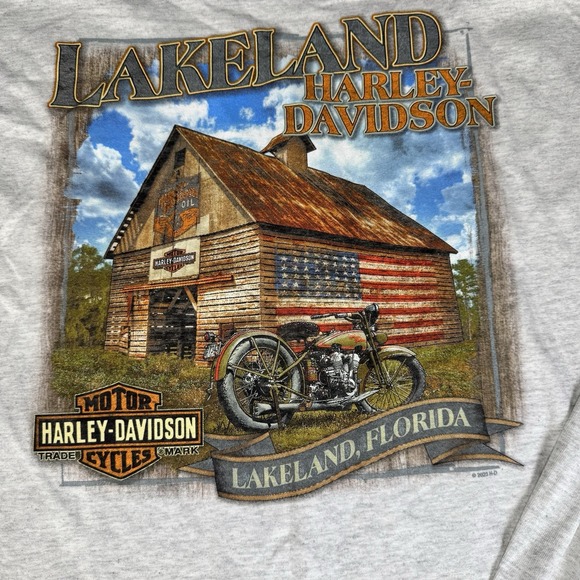 Harley-Davidson Men's Switch Shield Crew-Neck Long Sleeve Shirt Lakeland 2XL - Picture 4 of 7